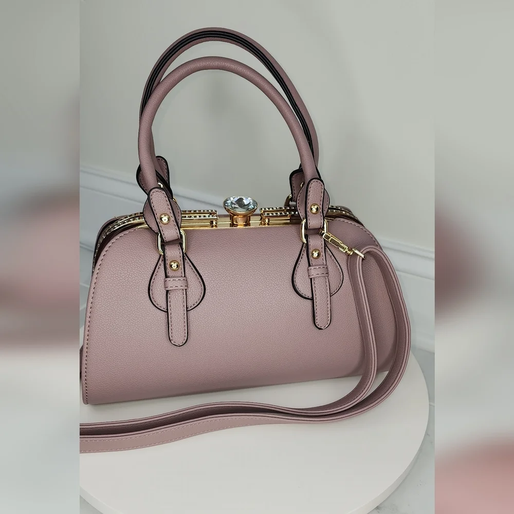 Blush satchel bag